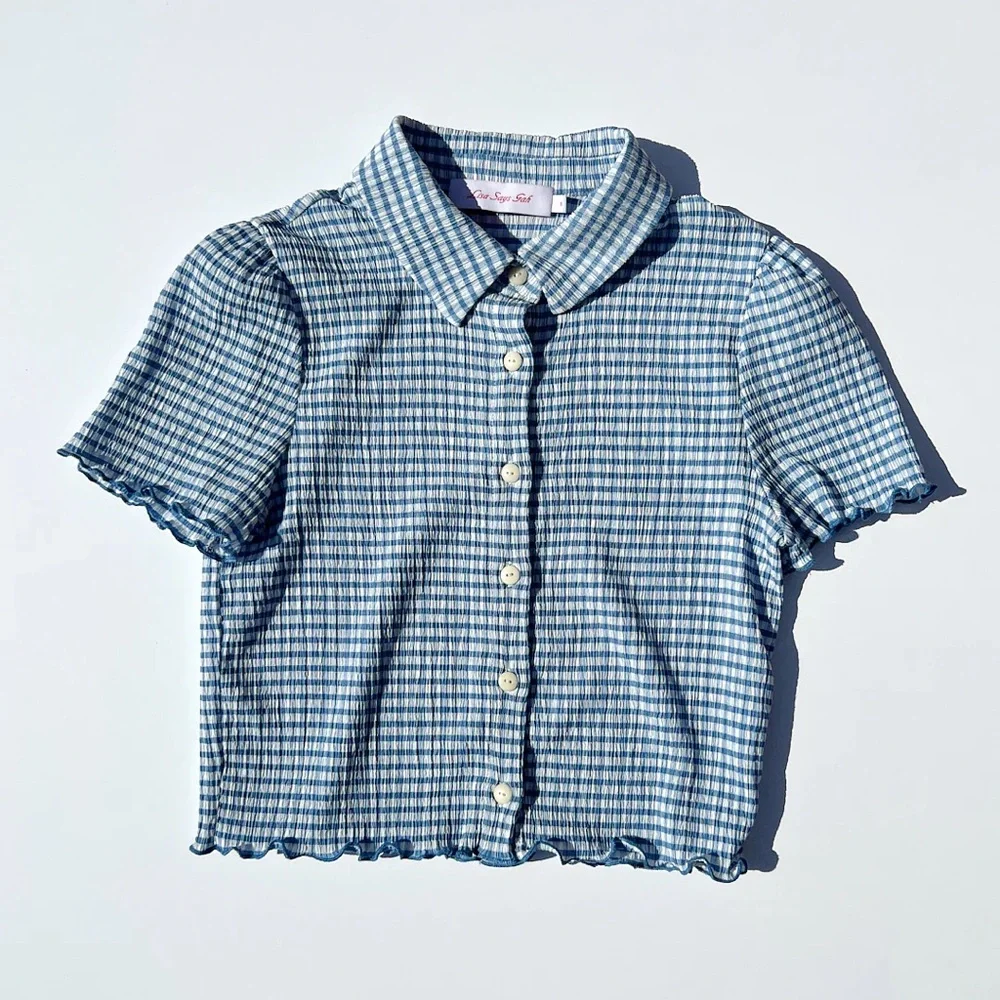 Lisa Says Gah Blue Gingham Set - Picture 3 of 12
